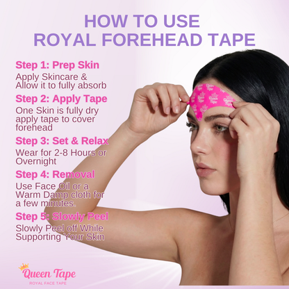 Queen Royal Forehead Tape - Wrinkle Smoothing (20 pcs)