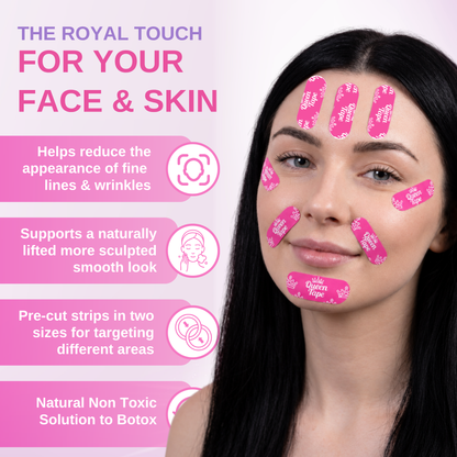 Queen Royal Face Tape Wrinkle Smoothing Targeted - 140 Pieces 2 sizes