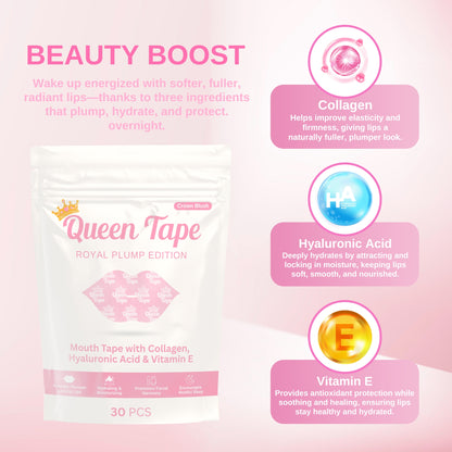 Hydrating Plumping Collagen Mouth Tape - Crown Blush