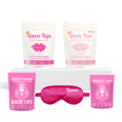 The Variety Bundle, 3 Month Supply of Mouth Tape + Sleep Mask + Queen Nasal Strips