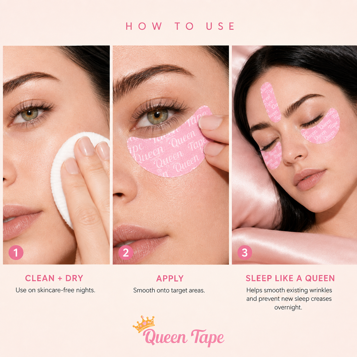 Queen PDRN Hydrogel Face & Eye Tape Crowned Face (64 Pcs Face) (16 Pcs Eyes)