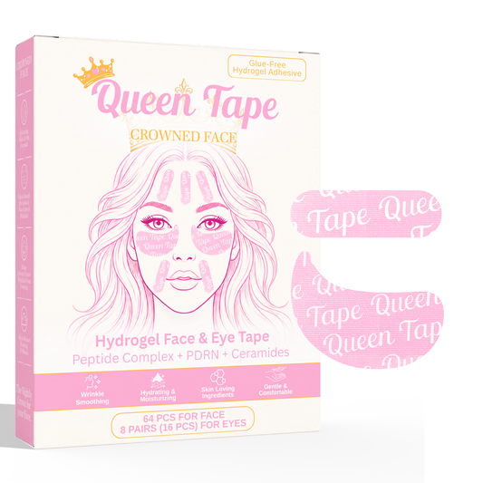 Queen PDRN Hydrogel Face & Eye Tape Crowned Face (64 Pcs Face) (16 Pcs Eyes)