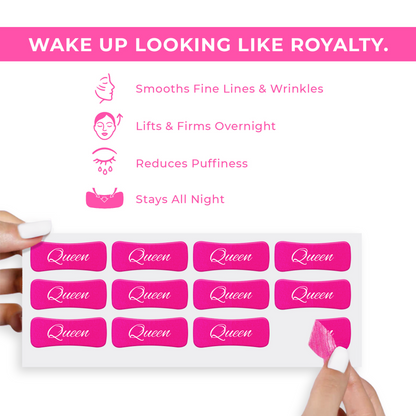 Queen Face Lift & Wrinkle Smoothing Tape | Skin Lifting Tape for Smoothing Lines | Eye Lifting Strips for a Firm Look | - Queen Tape