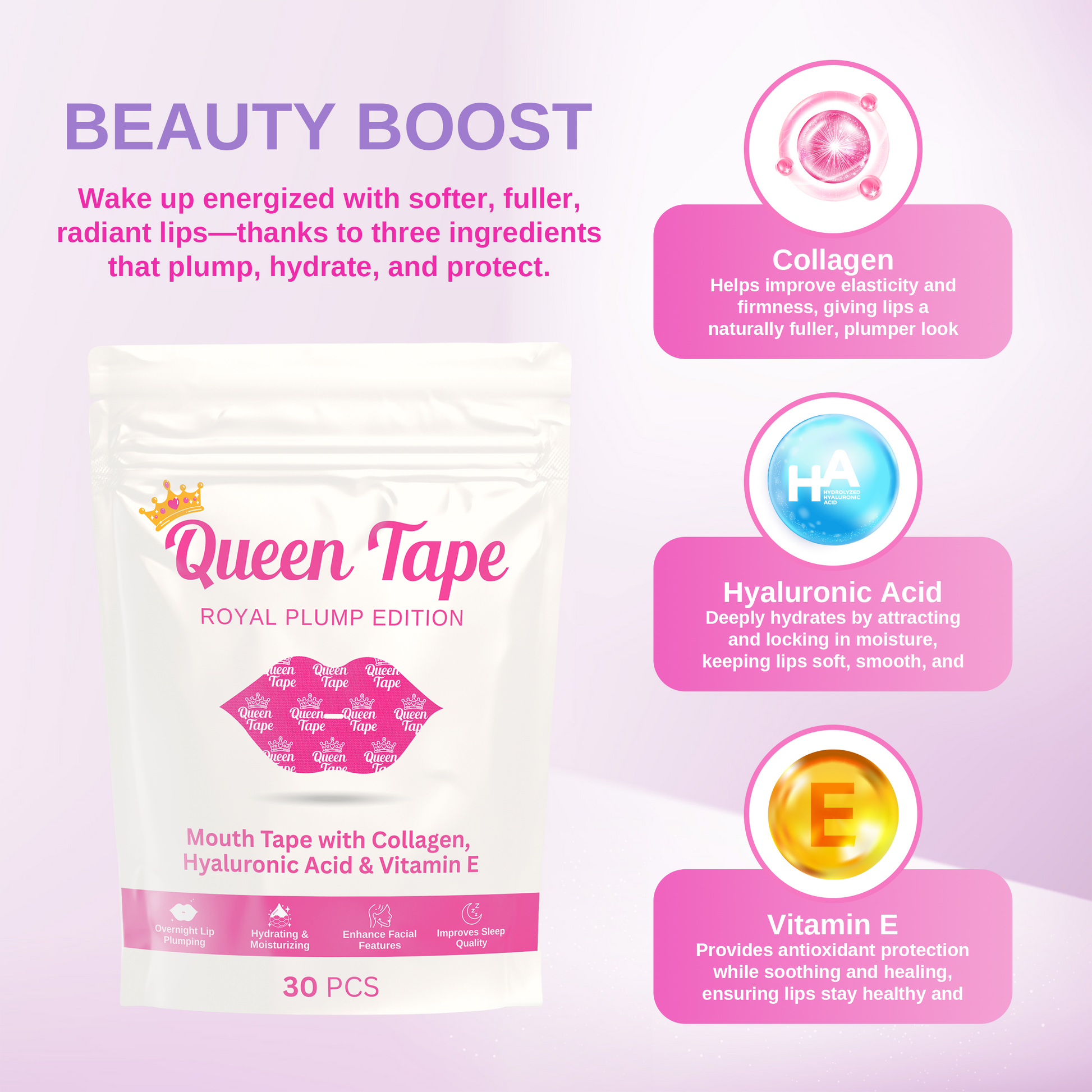 Queen Tape - Hydrating & Moisturizing Mouth Tape - Queen Tape